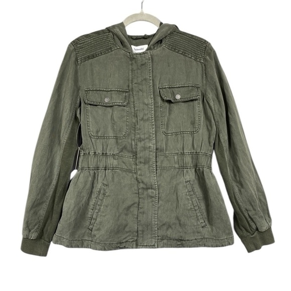 NEW Splendid Alton Anorak Jacket Utility Hooded Size Small Grey Green - Picture 1 of 8
